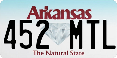 AR license plate 452MTL