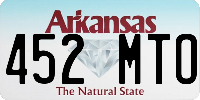 AR license plate 452MTO