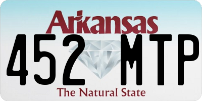 AR license plate 452MTP