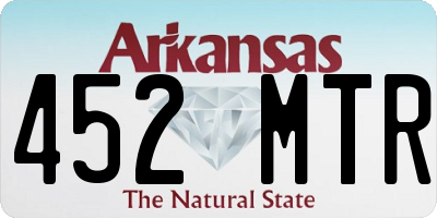 AR license plate 452MTR