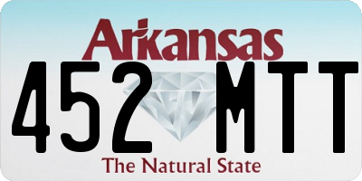 AR license plate 452MTT