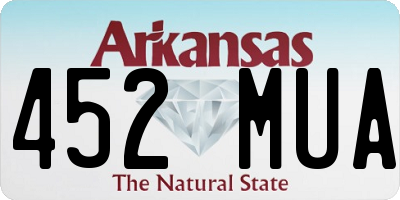 AR license plate 452MUA