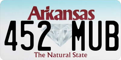 AR license plate 452MUB