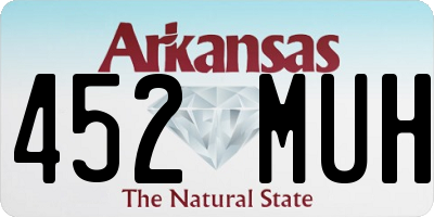 AR license plate 452MUH