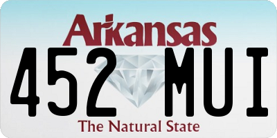 AR license plate 452MUI