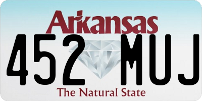 AR license plate 452MUJ