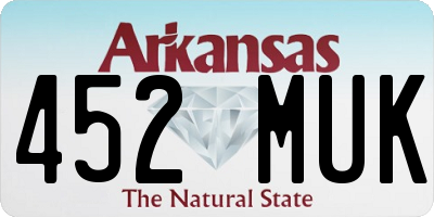AR license plate 452MUK
