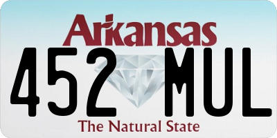 AR license plate 452MUL