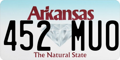 AR license plate 452MUO
