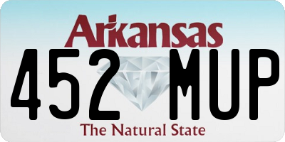 AR license plate 452MUP