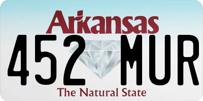 AR license plate 452MUR