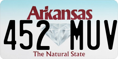 AR license plate 452MUV