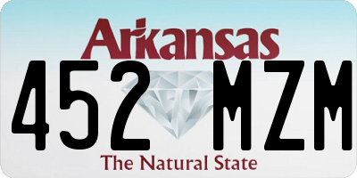 AR license plate 452MZM