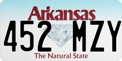 AR license plate 452MZY