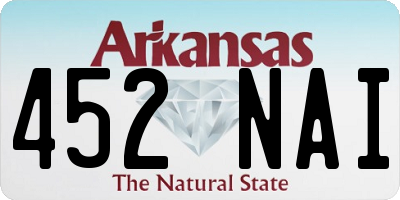 AR license plate 452NAI
