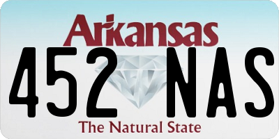 AR license plate 452NAS