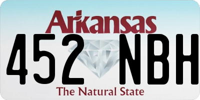 AR license plate 452NBH