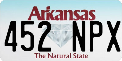 AR license plate 452NPX