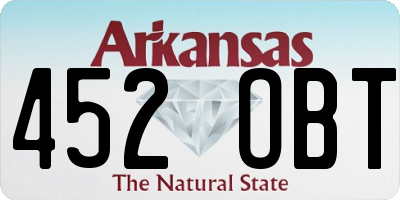 AR license plate 452OBT