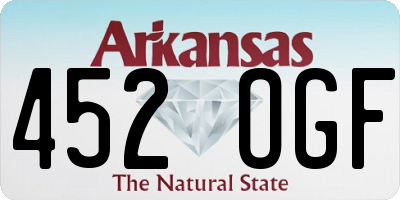 AR license plate 452OGF