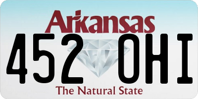 AR license plate 452OHI
