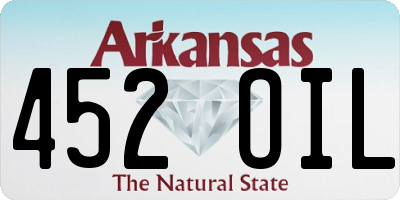 AR license plate 452OIL