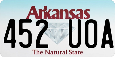 AR license plate 452UOA