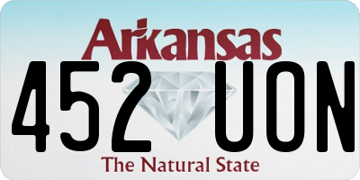AR license plate 452UON