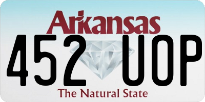 AR license plate 452UOP