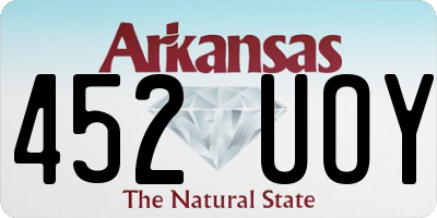 AR license plate 452UOY