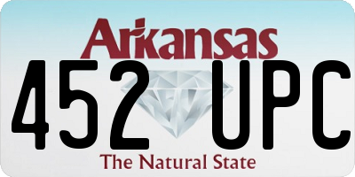 AR license plate 452UPC