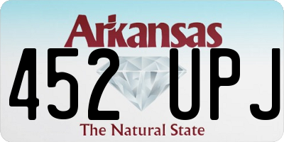 AR license plate 452UPJ