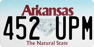 AR license plate 452UPM