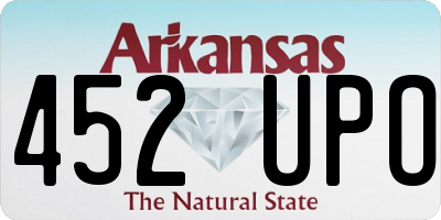 AR license plate 452UPO