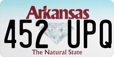 AR license plate 452UPQ