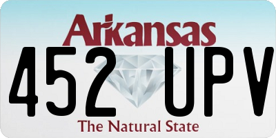 AR license plate 452UPV