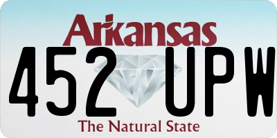 AR license plate 452UPW
