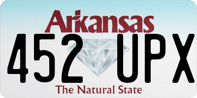 AR license plate 452UPX