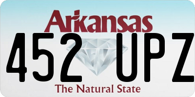 AR license plate 452UPZ