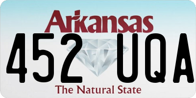 AR license plate 452UQA