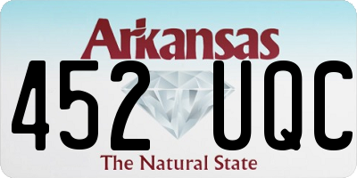 AR license plate 452UQC