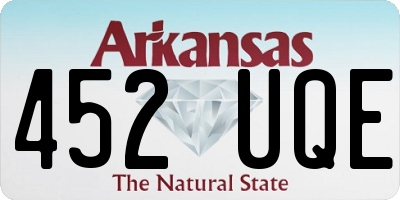AR license plate 452UQE
