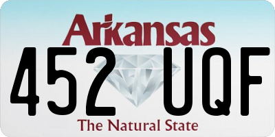 AR license plate 452UQF