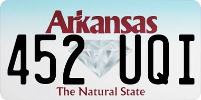 AR license plate 452UQI