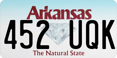 AR license plate 452UQK