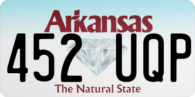 AR license plate 452UQP