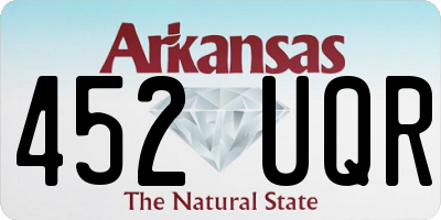 AR license plate 452UQR