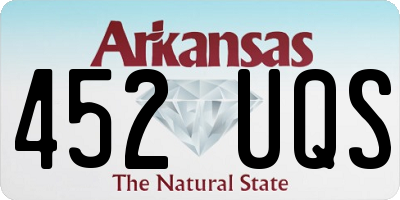 AR license plate 452UQS