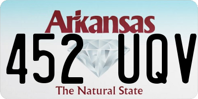 AR license plate 452UQV