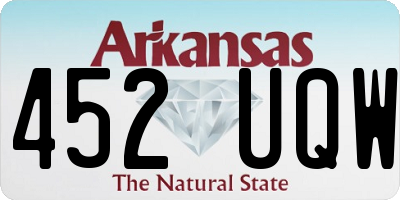 AR license plate 452UQW